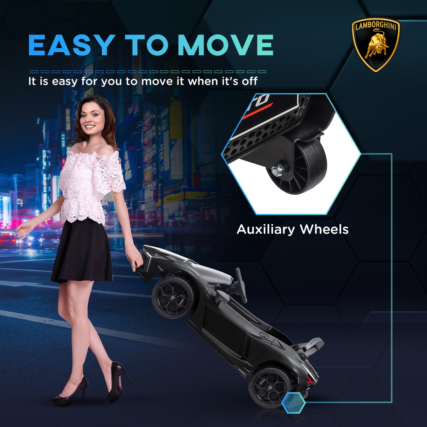 Lamborghini Revuelto Licensed 12V Ride on Car w/ Butterfly Doors