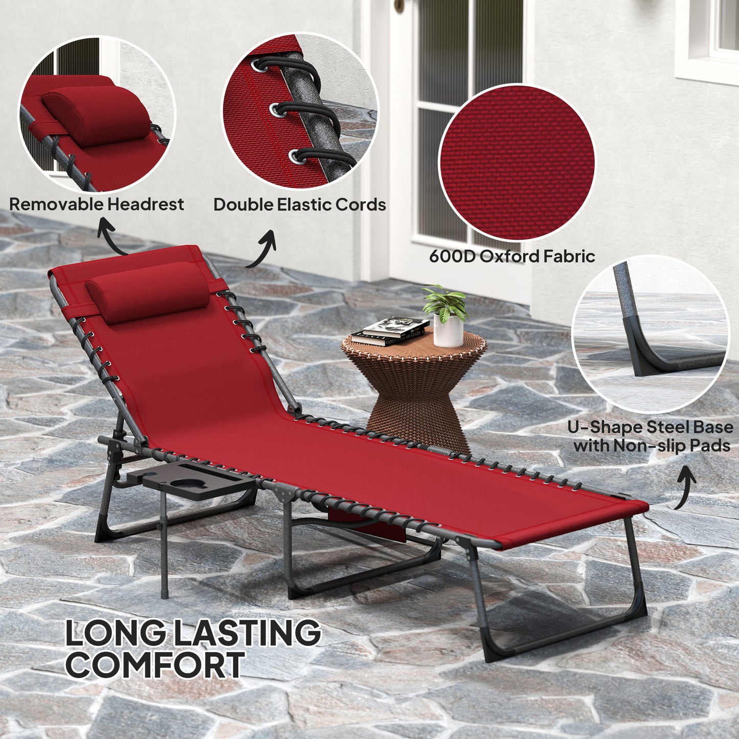 Five-Position Reclining Sun Lounger (1)