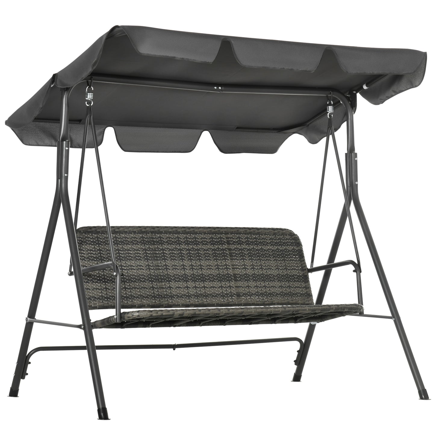 3-Seater Outdoor PE Rattan Swing Chair