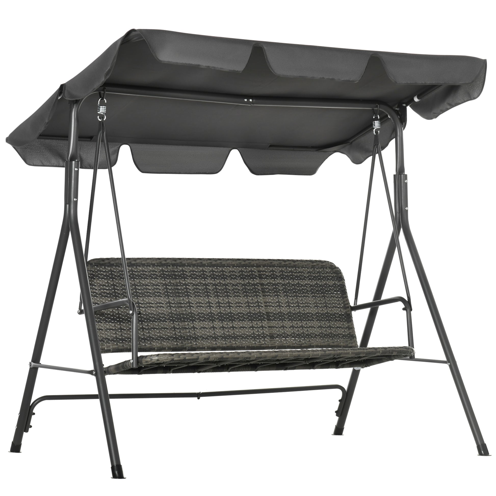 3-Seater Outdoor PE Rattan Swing Chair