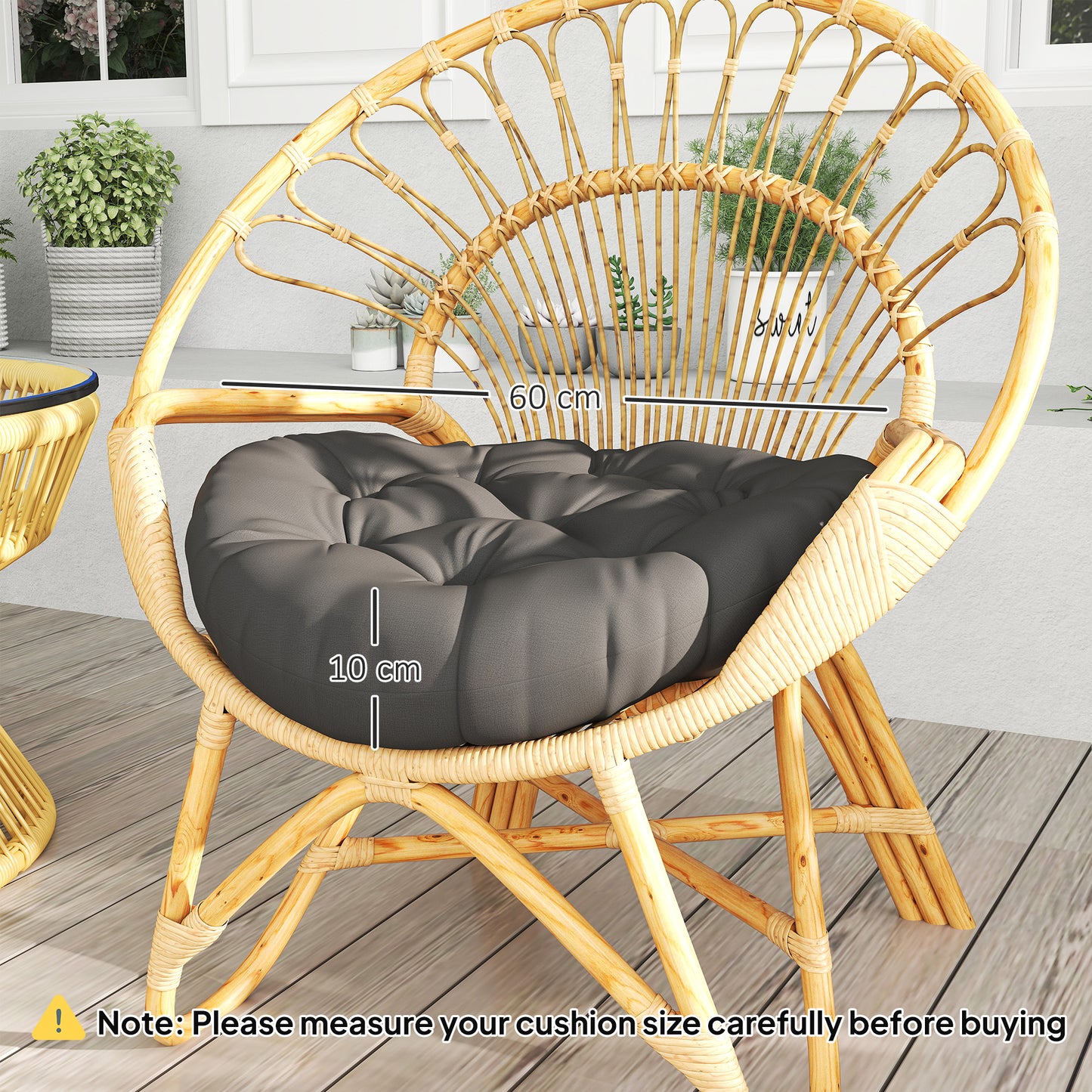 Set of Two Φ60cm Outdoor Cushions