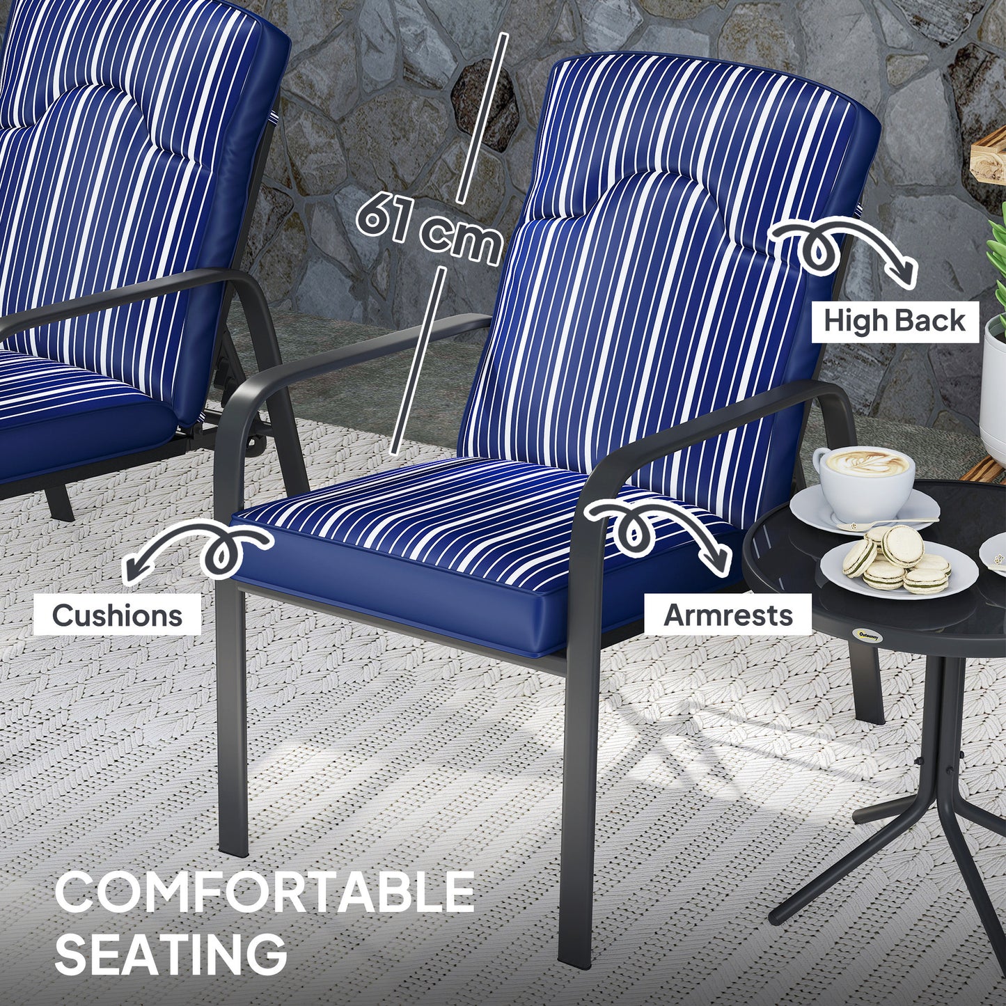 Three-Piece Reclining Chair Set