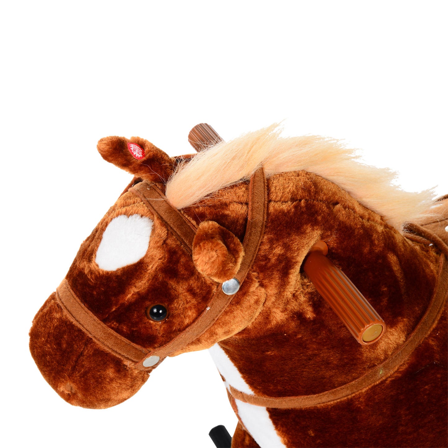 Plush Walking Horse Ride On Toy with Wheels