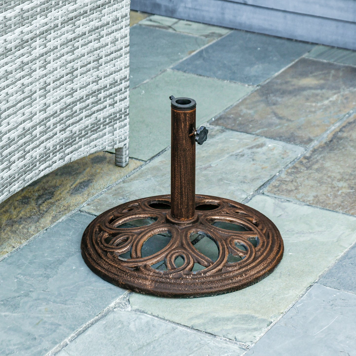 11.5 kg Cast Metal Round Patio Umbrella Base Stand