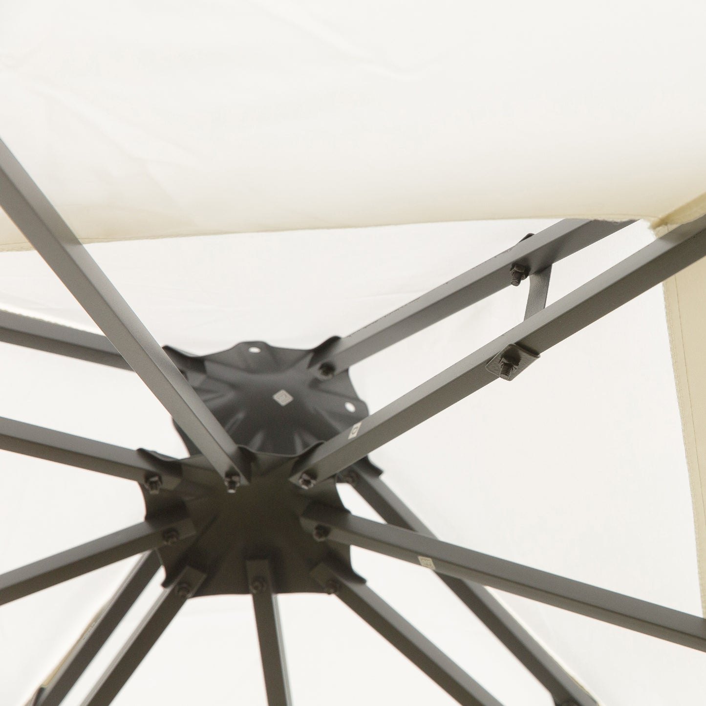 3 x 3m Outdoor Steel Gazebo with 2 Tier Roof