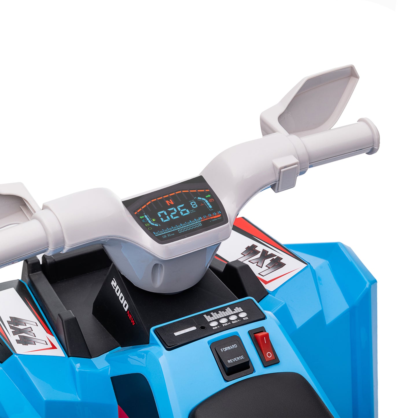 6V Quad Bike with Wear-Resistant Wheels, Forward Backward Function