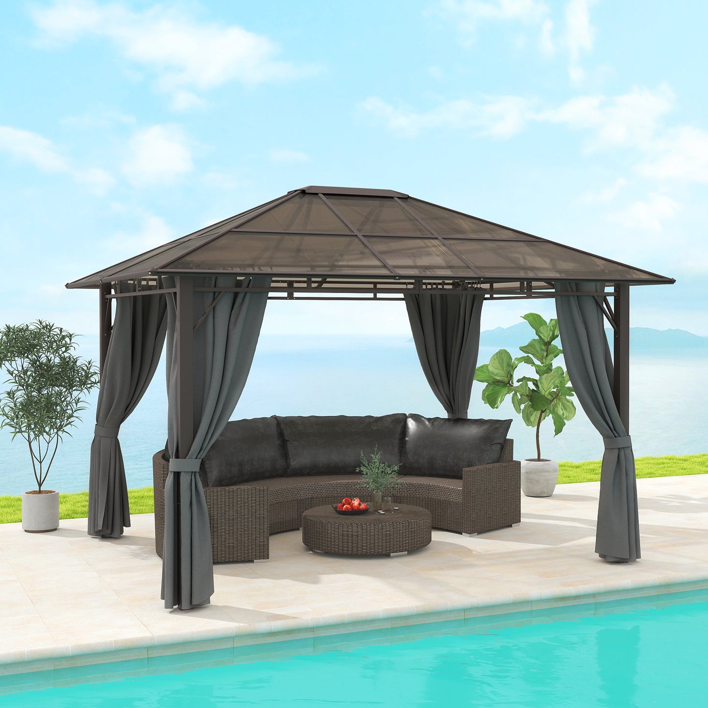 3 x 3.6m Hardtop Gazebo Canopy