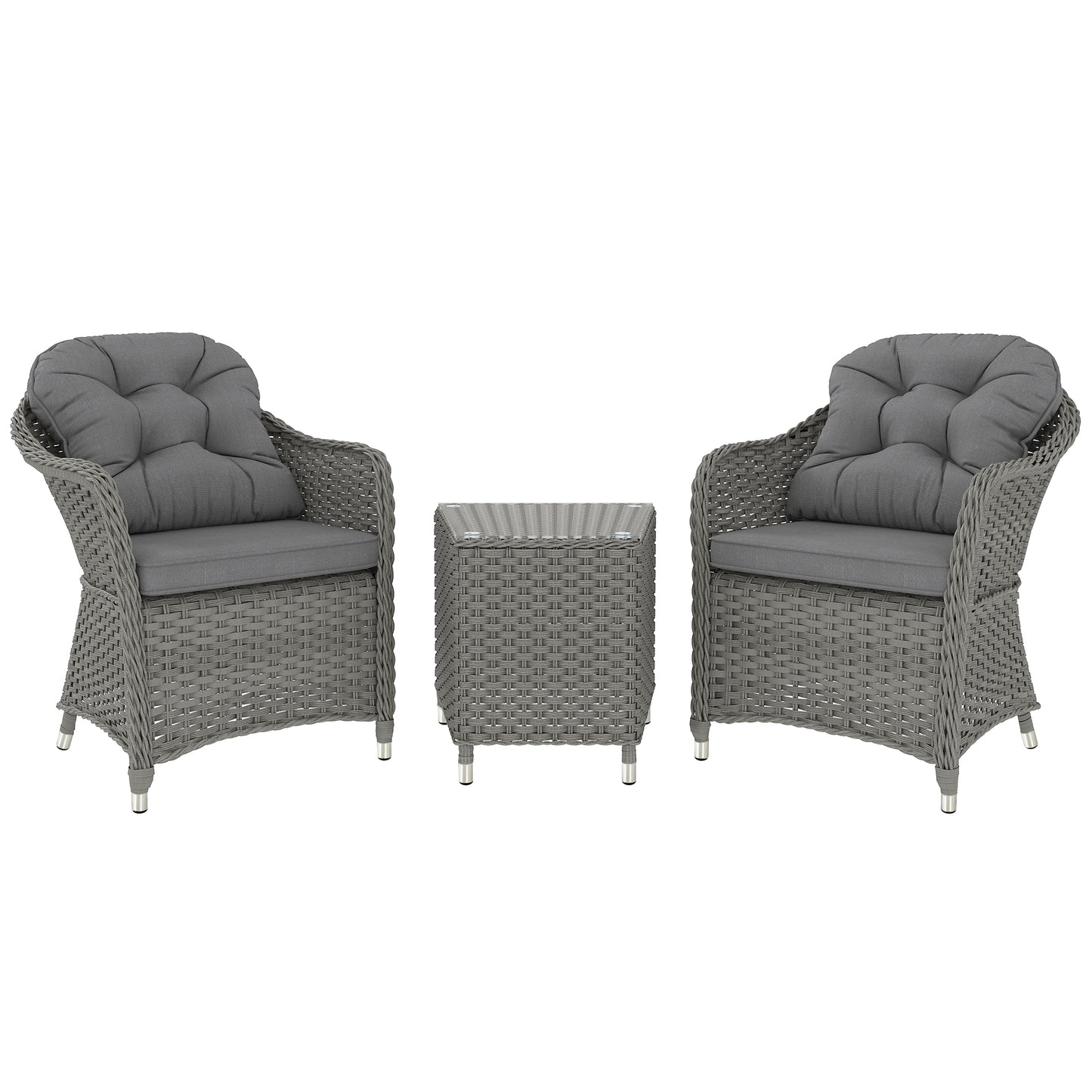 Three-Piece Super Padded Rattan Set