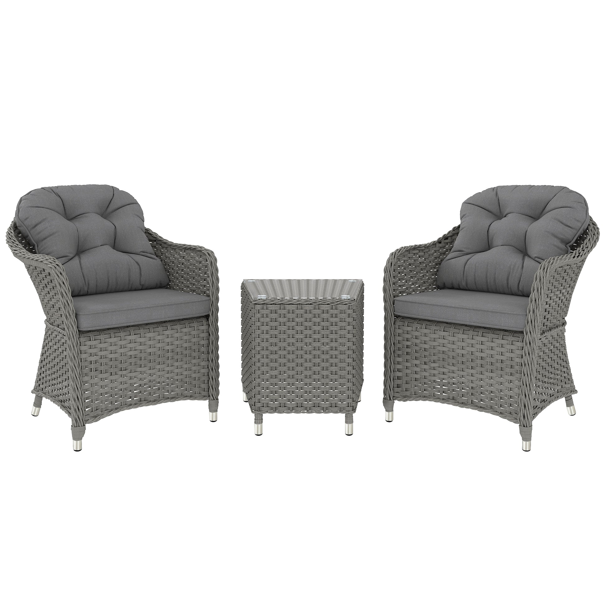 Three-Piece Super Padded Rattan Set