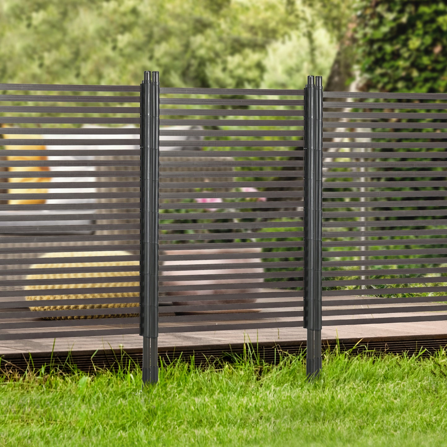 Garden Fence with 2 Standing Ways for Hard & Soft Ground