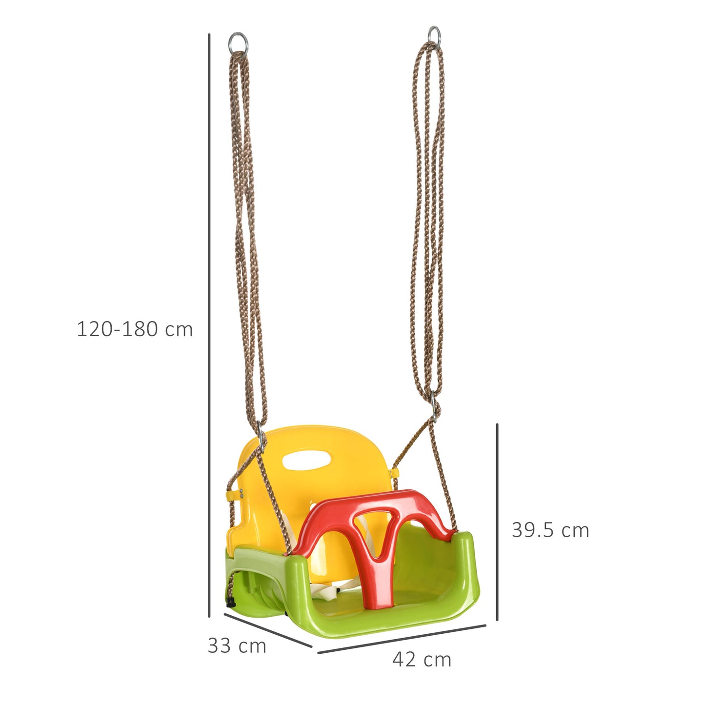 3 in 1 Detachable Kids Swing Seat with Safety Belt