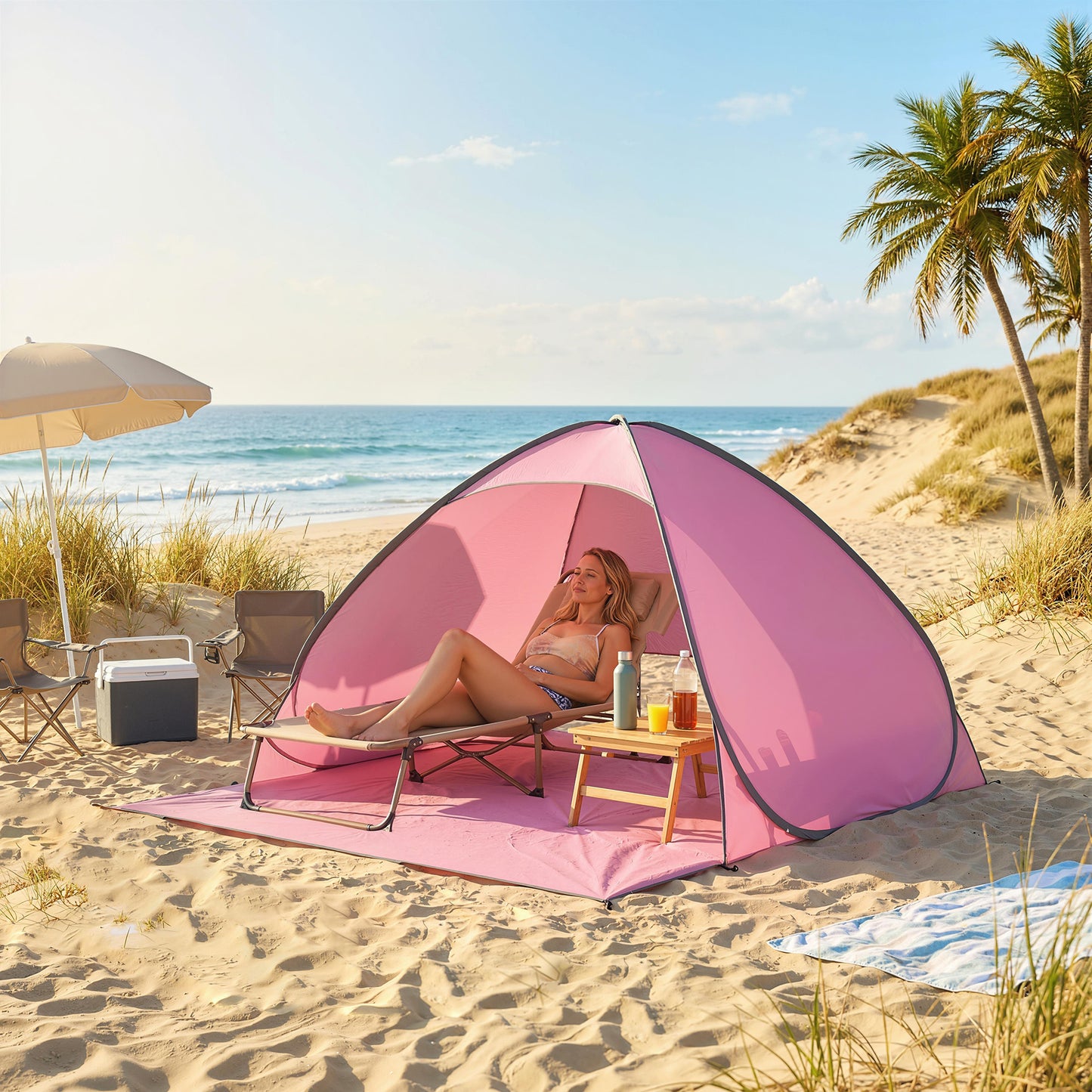 Pop up Beach Tent, UV 50+ Sun Shelter with Carry Bag