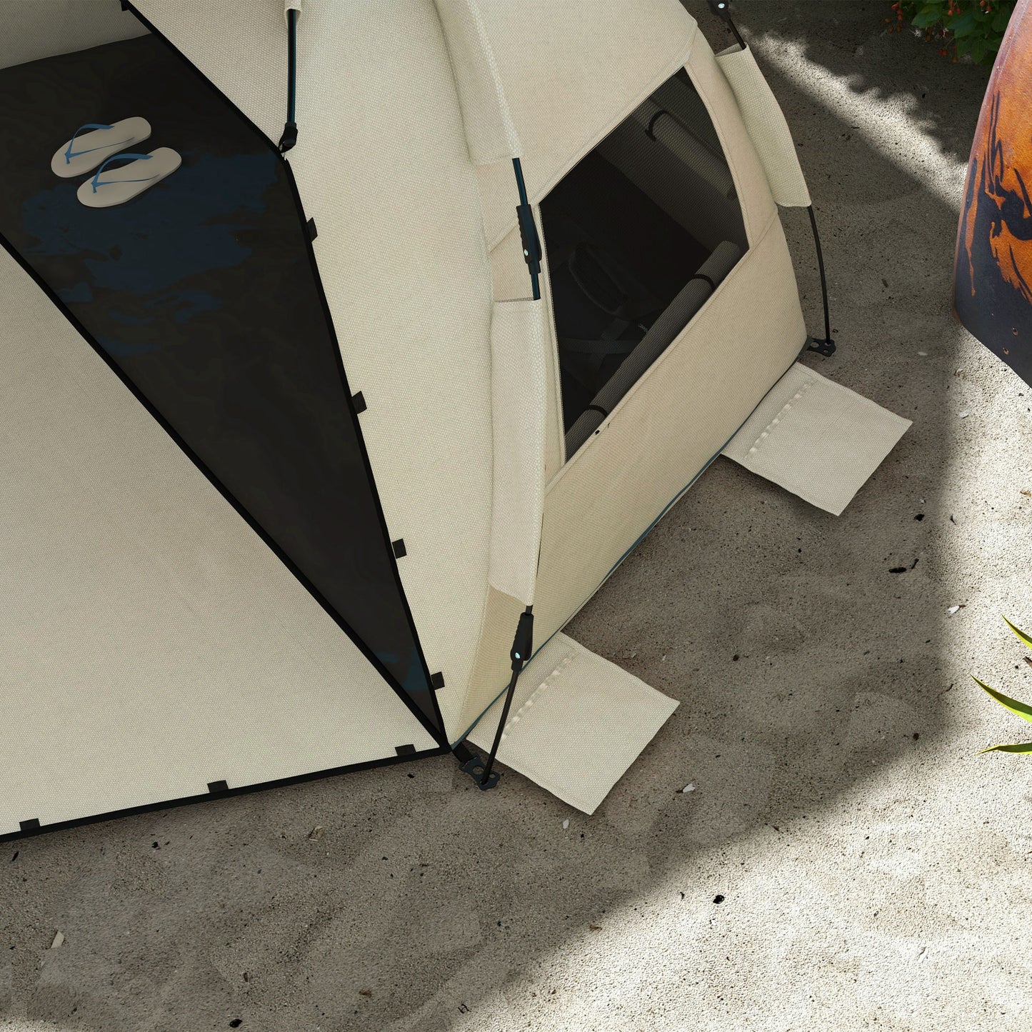 Three-Man UPF15+ Beach Tent, with Extended Floor