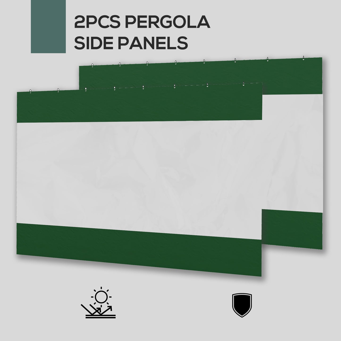 Set of Two 3 x 2m Replacement Pergola Panels