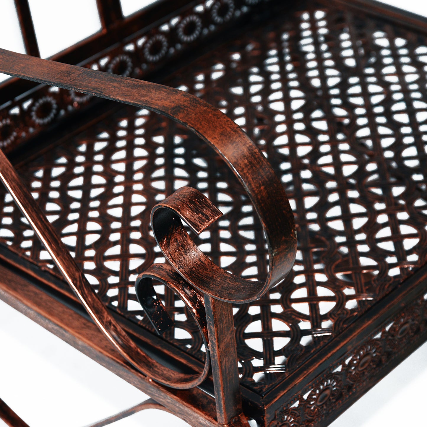 Metal Single Chair 1 Seater Garden Outdoor Rocking Chair Vintage