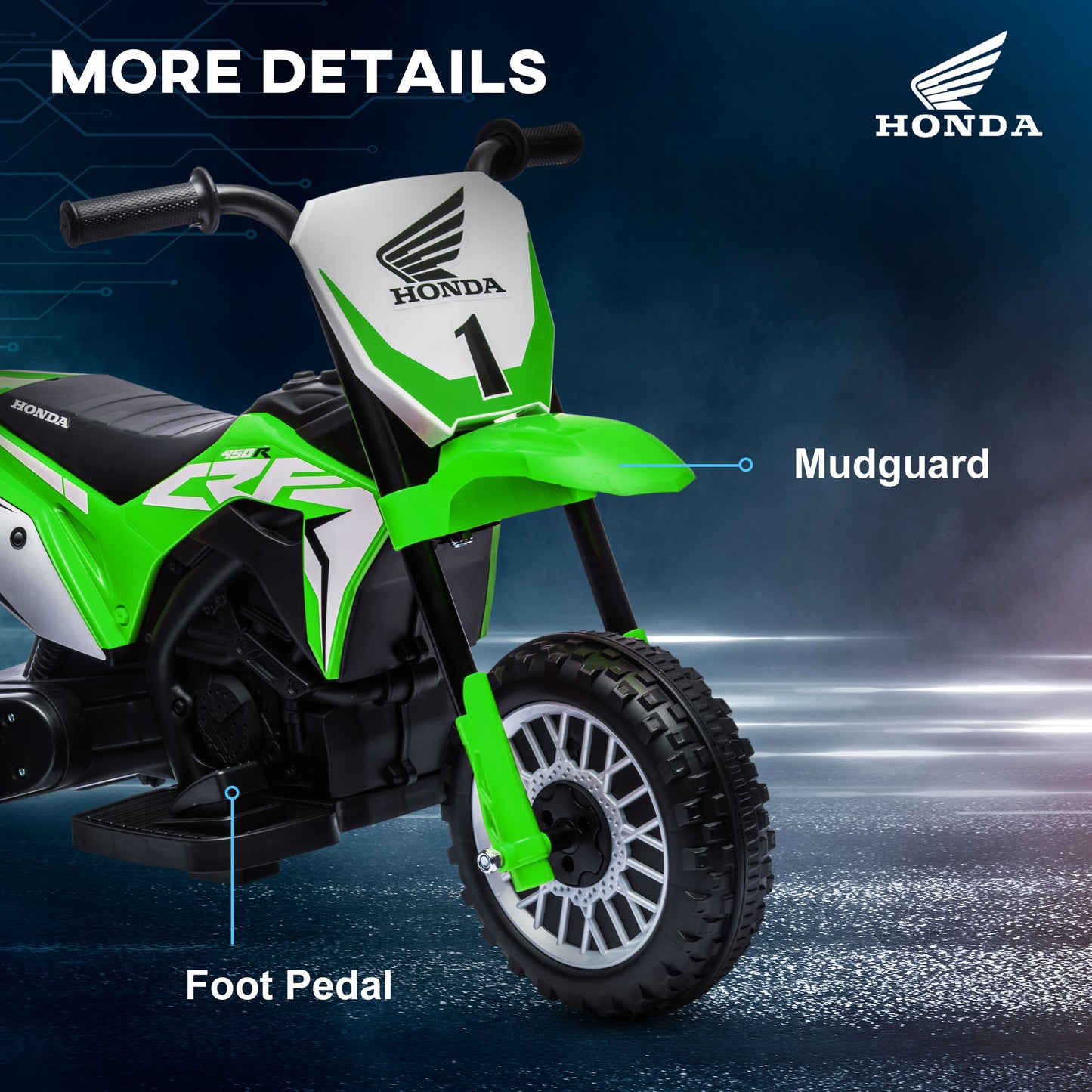 6V Kids Motorbike, Three-Wheel Kids Electric Bike with Horn