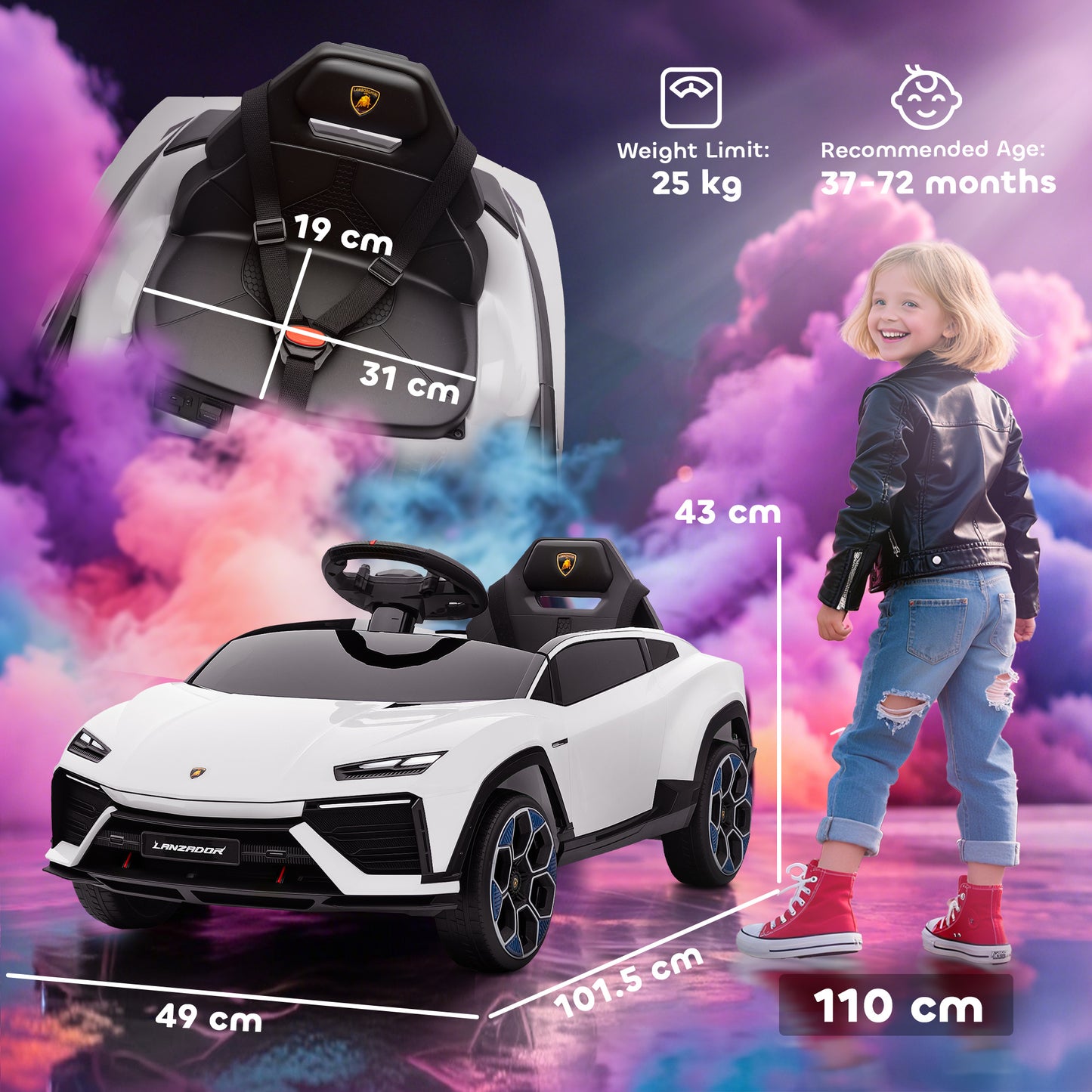 12V Licensed Lamborghini Electric Cars for Kids