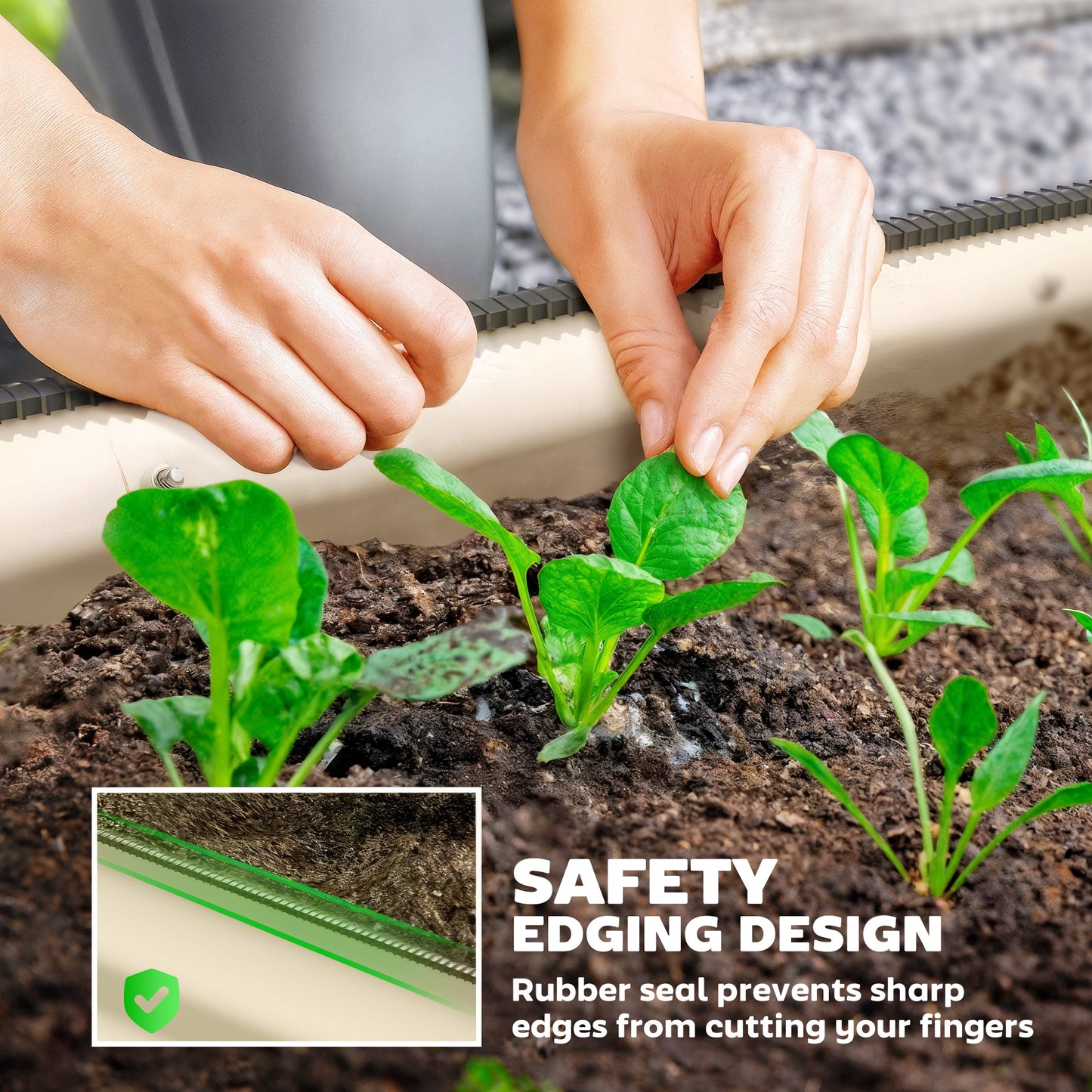 Galvanised Raised Garden Bed, Metal Planter Box with Safety Edging (3)