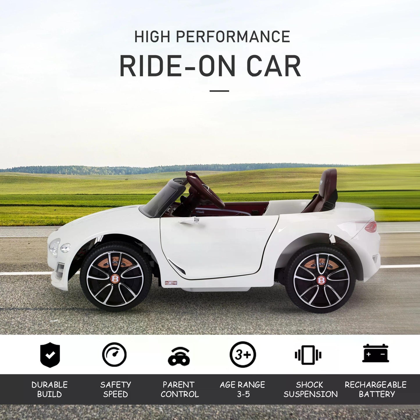 Kids Electric Car Kids Ride on Toys W/ LED Lights