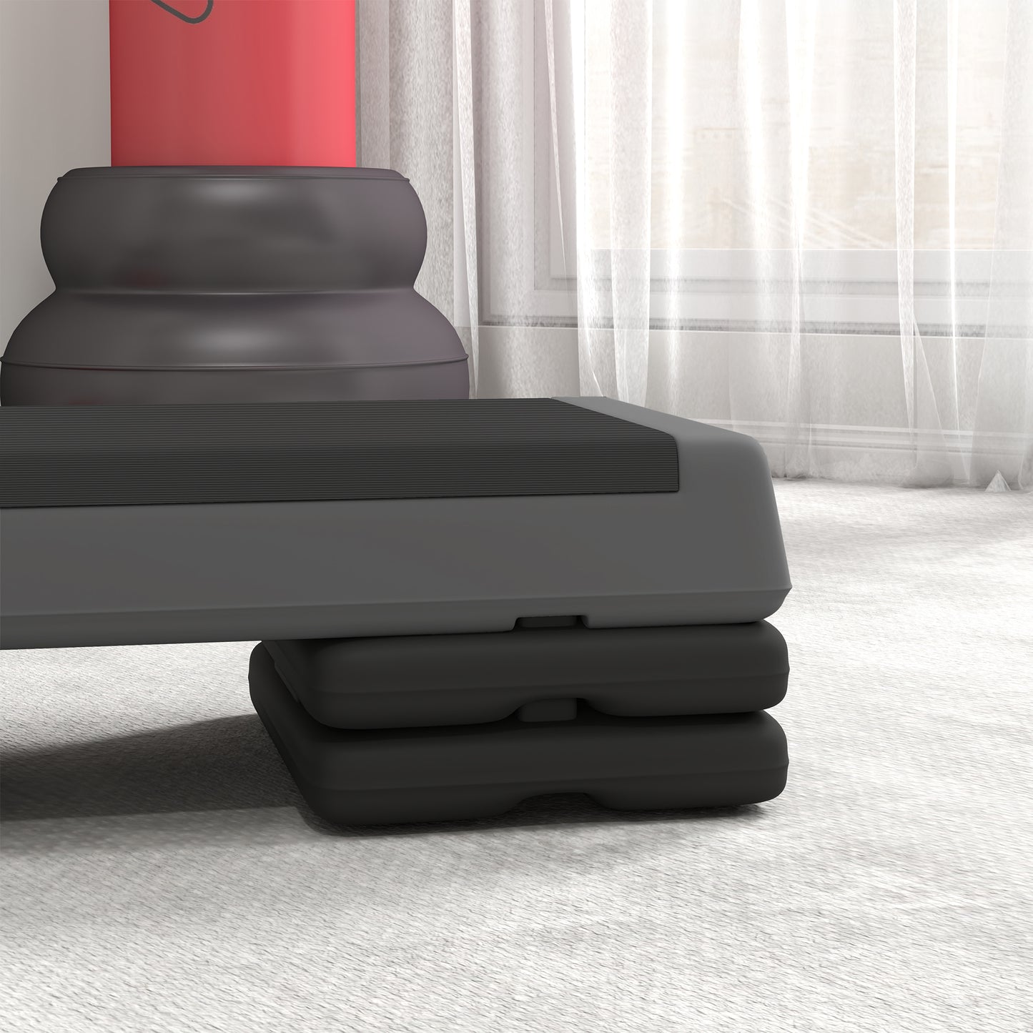 Adjustable Fitness Stepper, with Non-Slip Surface, for Home, Gym