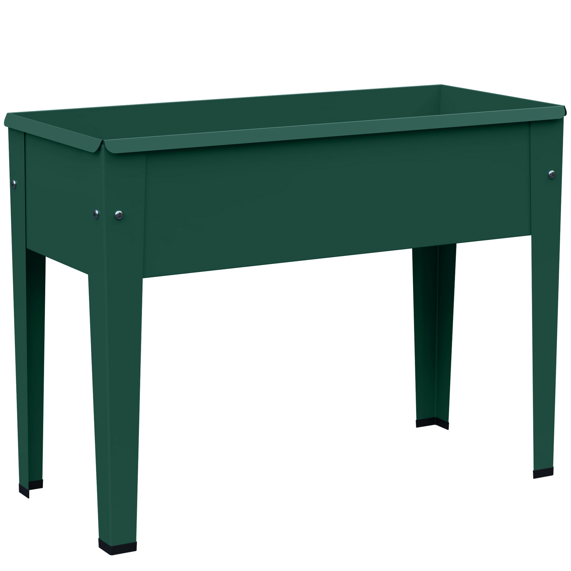 Raised Planter, Metal Raised Garden Bed on Legs with Drainage Hole