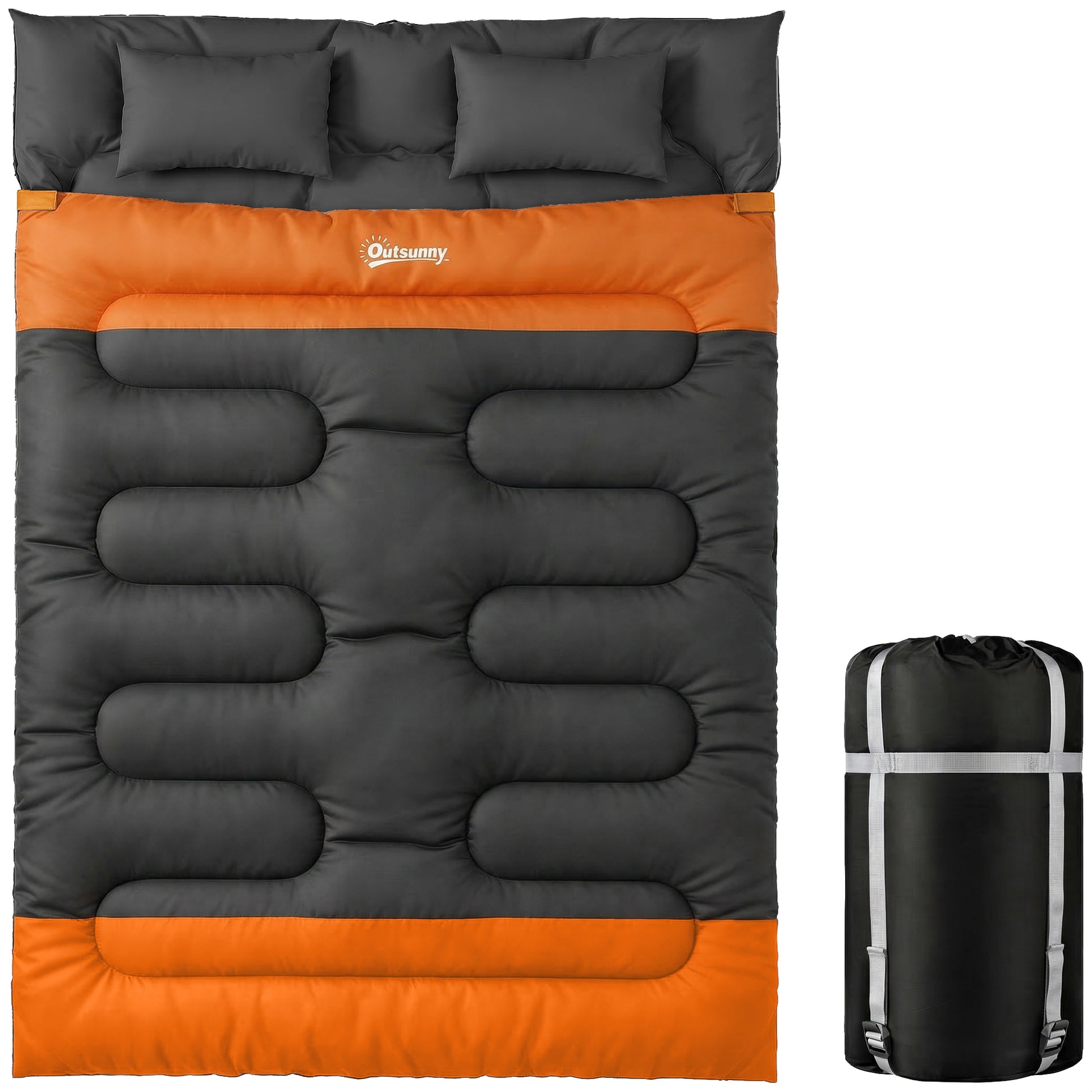 Double Sleeping Bag with 2 Pillows (1)