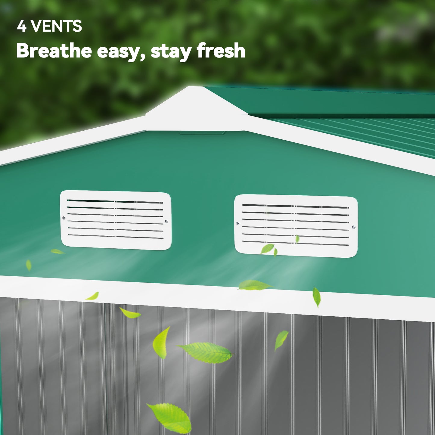 9 x 6ft Metal Garden Shed, Outdoor Storage Tool House