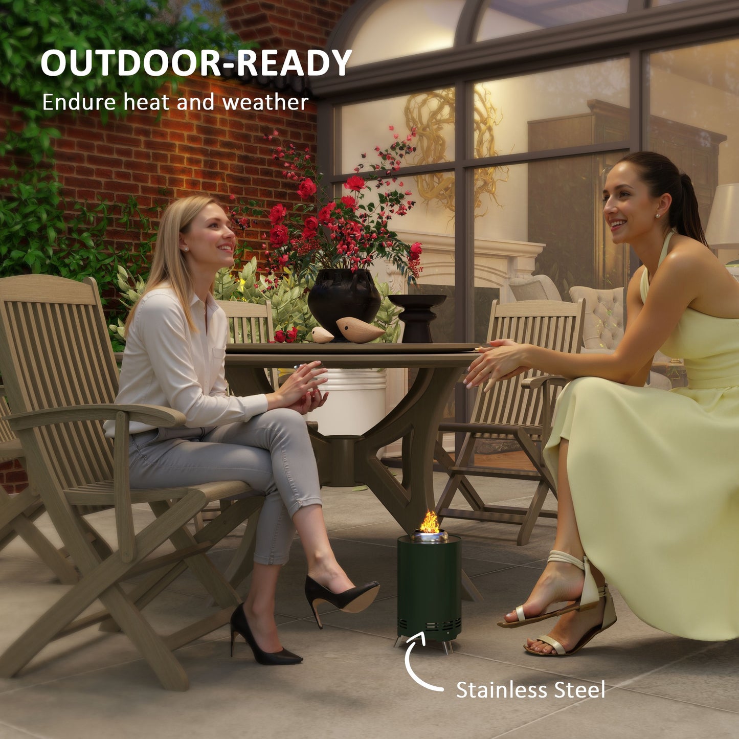 Smokeless Fire Pit, 16 x 16 cm Stainless Steel Portable Wood