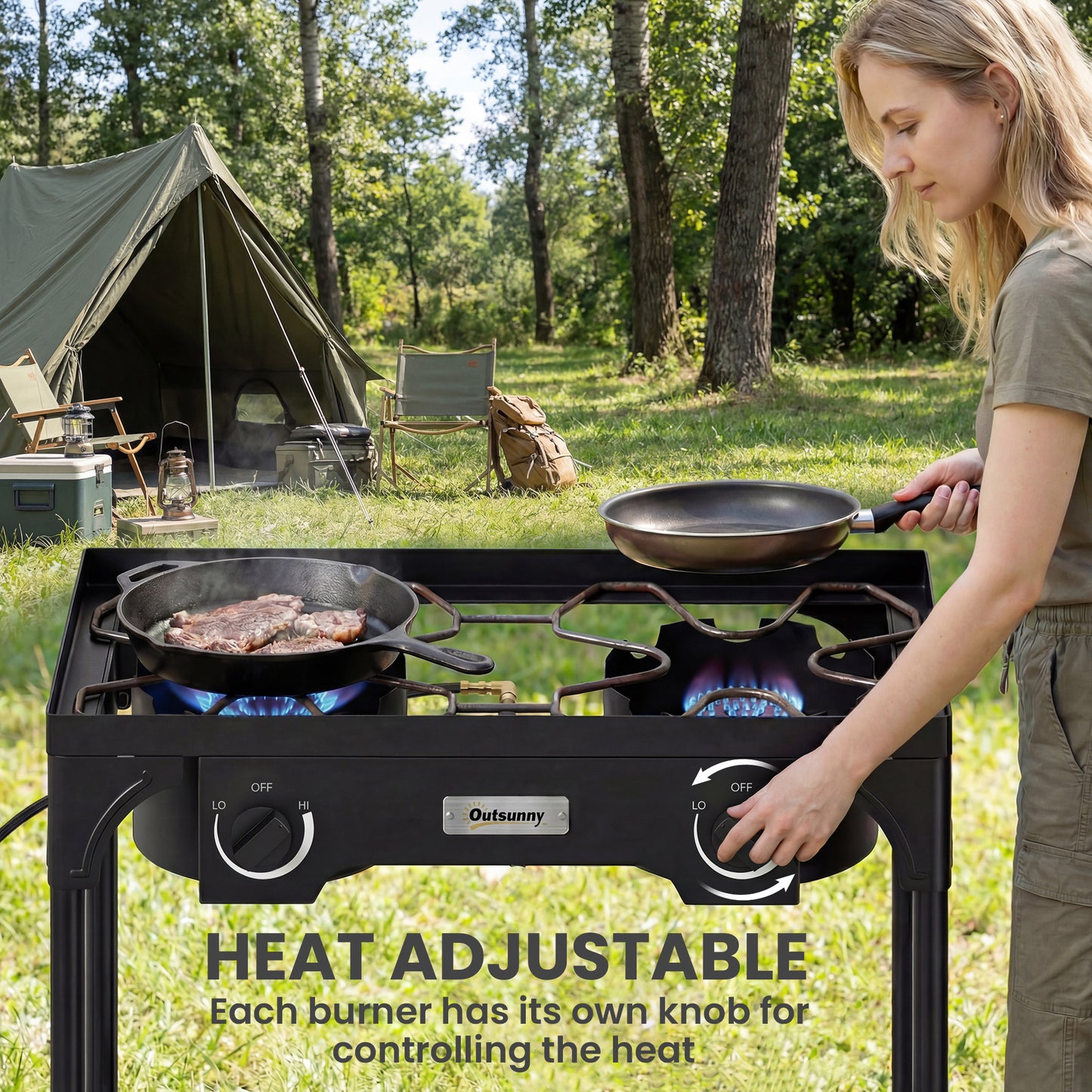 Double Burner Camping Stove, 150