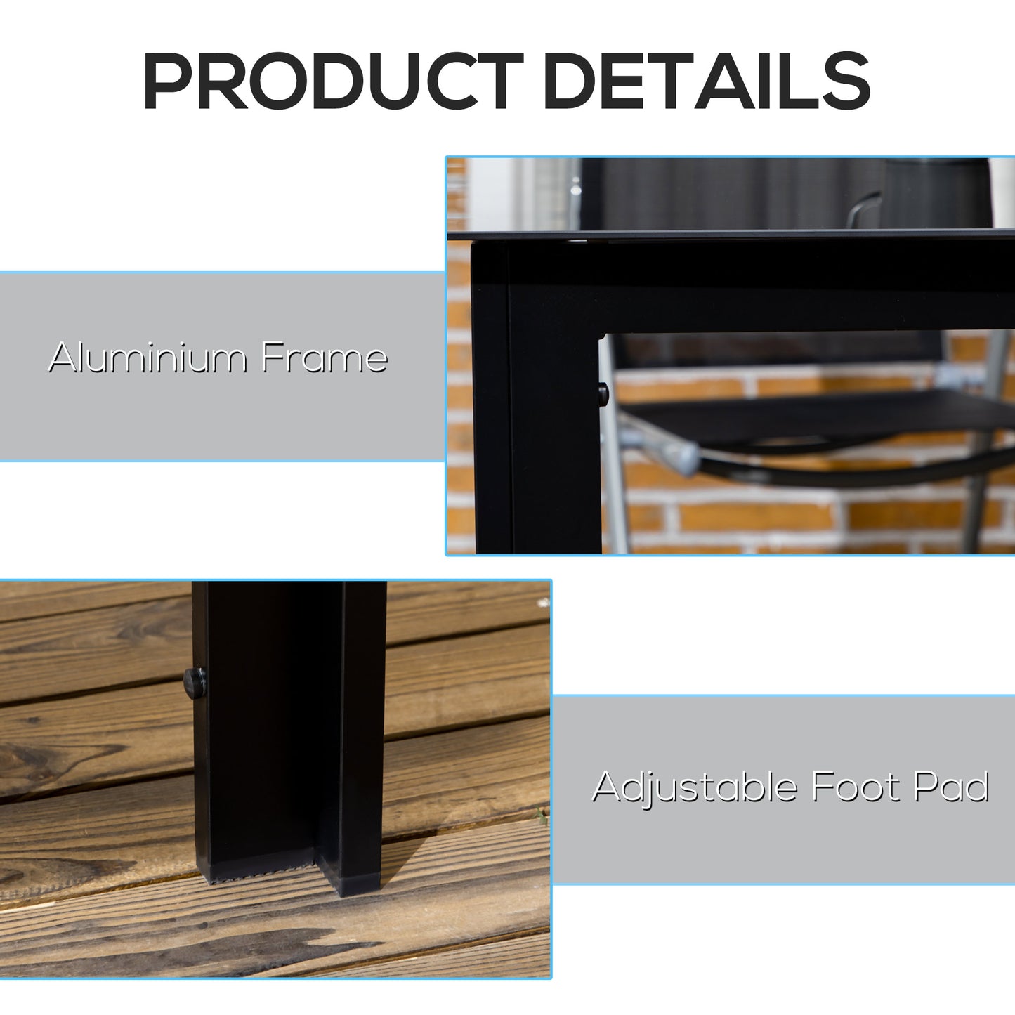 Outdoor Dining Table for 6