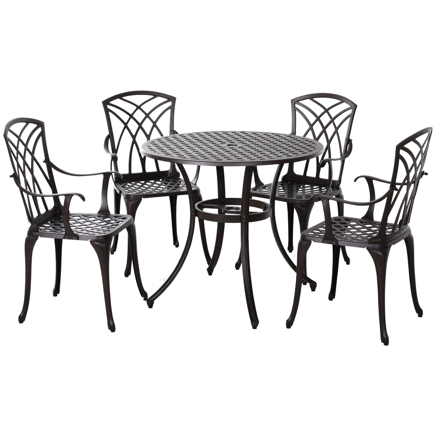 5 Pieces Garden Dining Set for 4