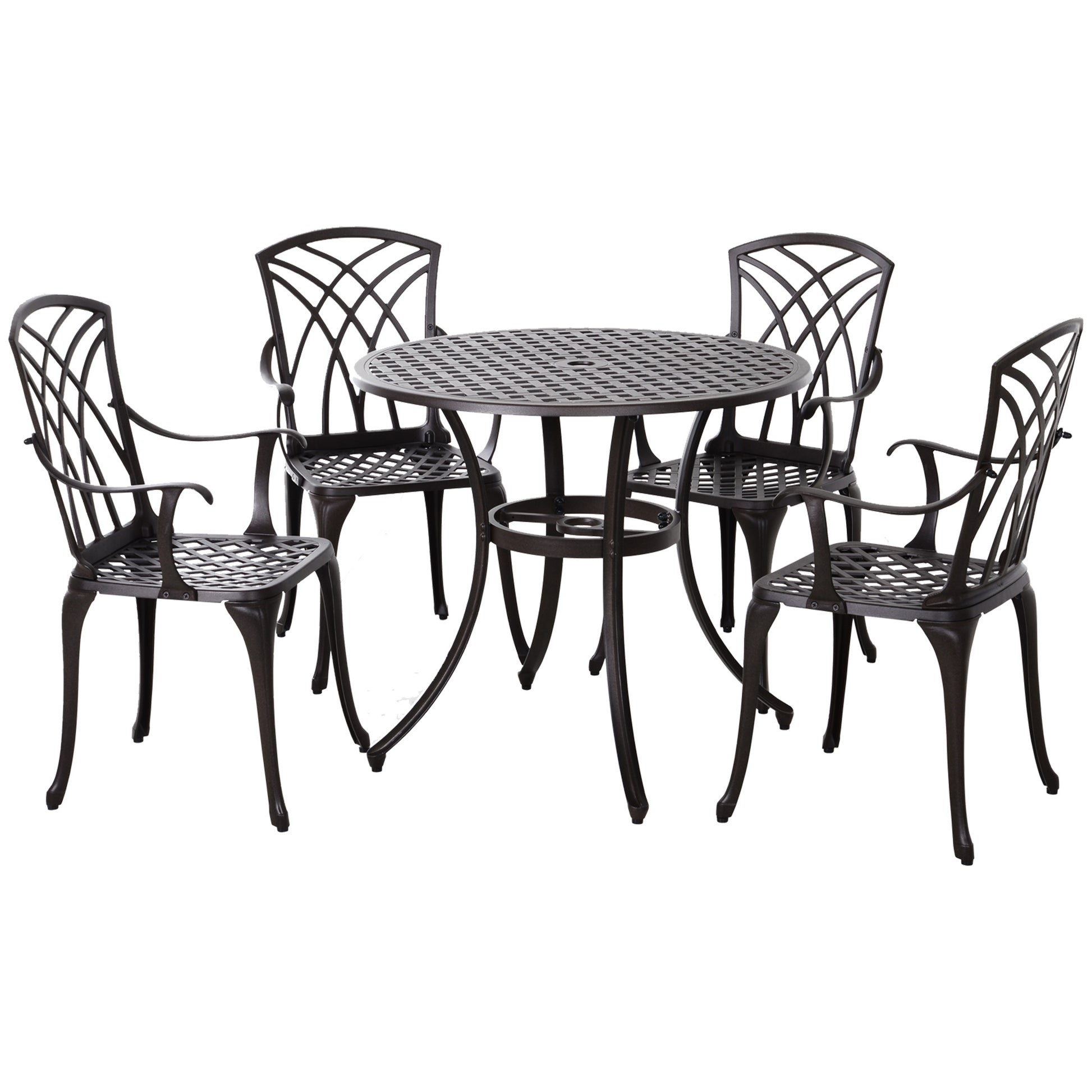 5 Pieces Garden Dining Set for 4