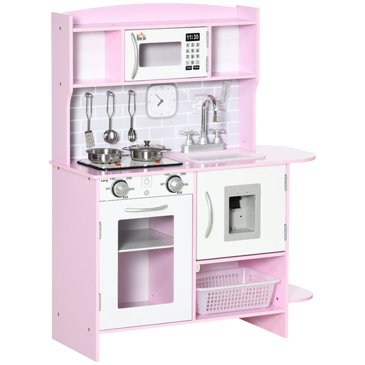 Kids Kitchen Playset, with Lights, Sounds, Microwave, Sink and Storage