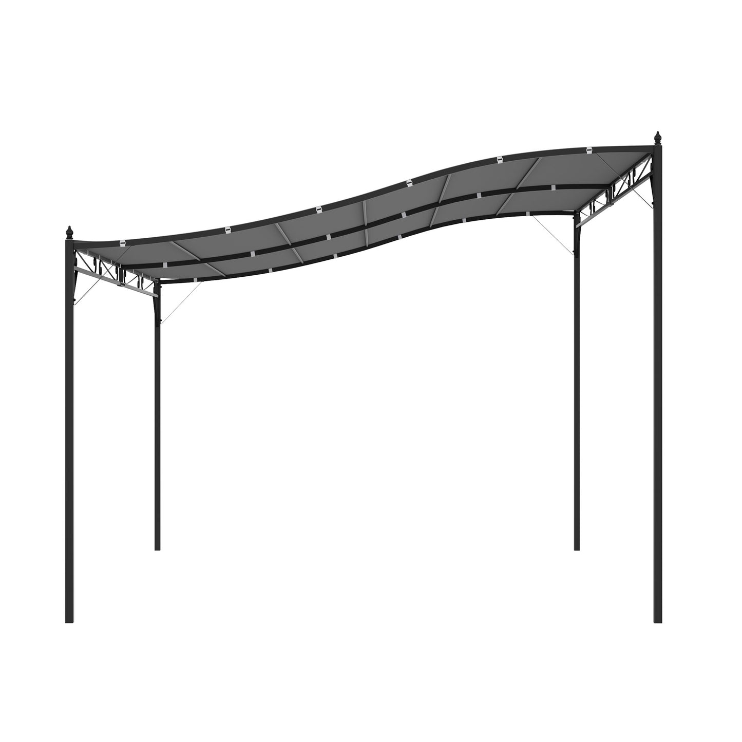 4 x 3 Meters Canopy Metal Wall Gazebo Awning Garden Marquee Shelter