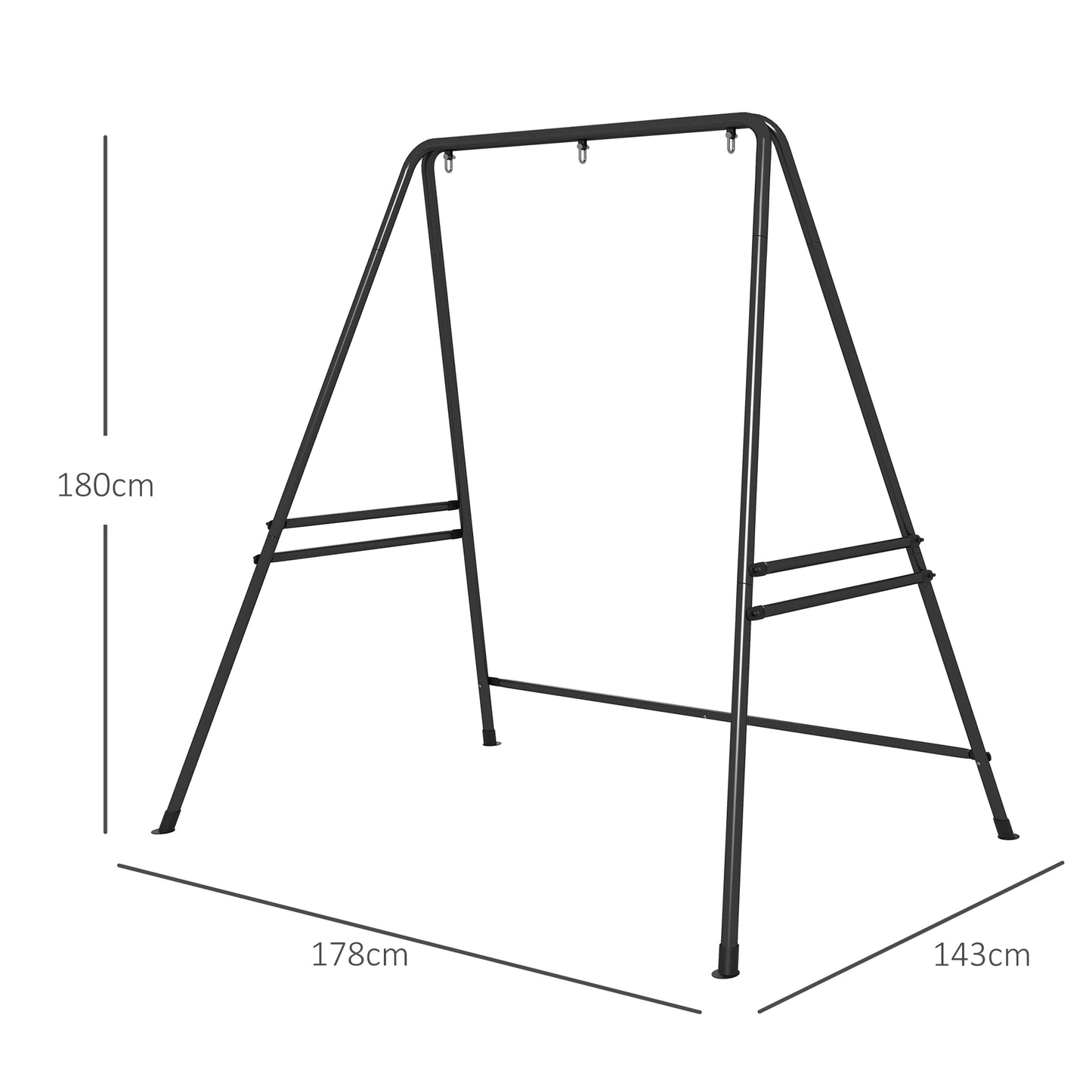 Hammock Chair Stand, Hanging Heavy Duty Metal Frame Hammock Stand