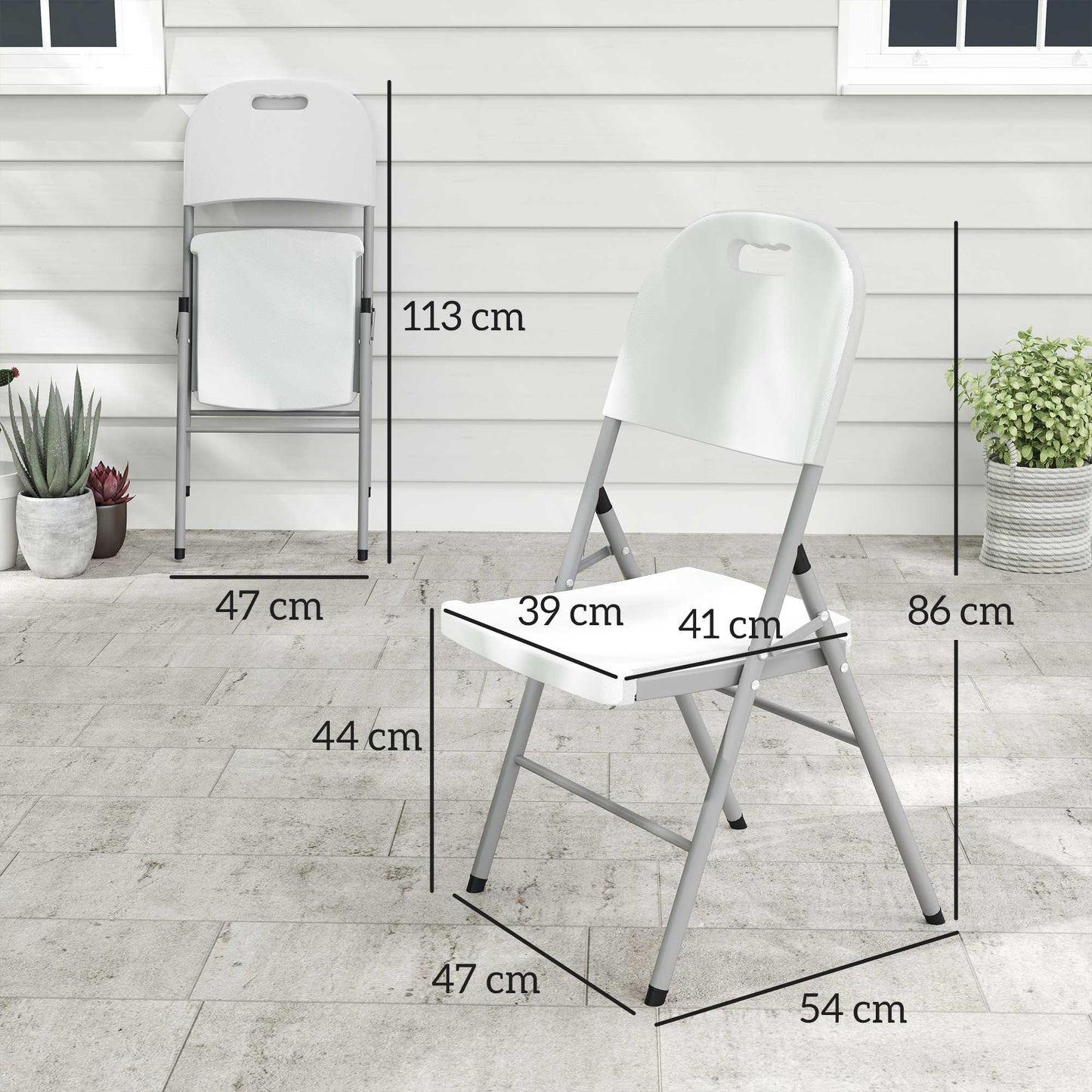 Set of Two Foldable Outdoor Chairs