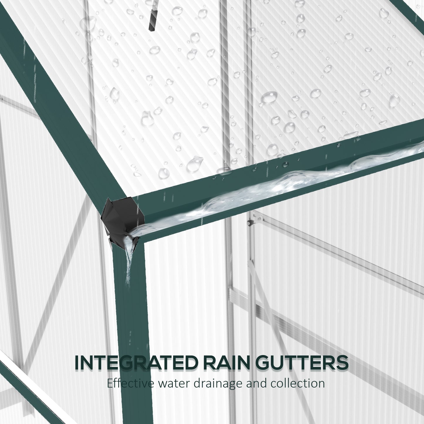 6 x 2.5ft Polycarbonate Greenhouse Walk-In Green House