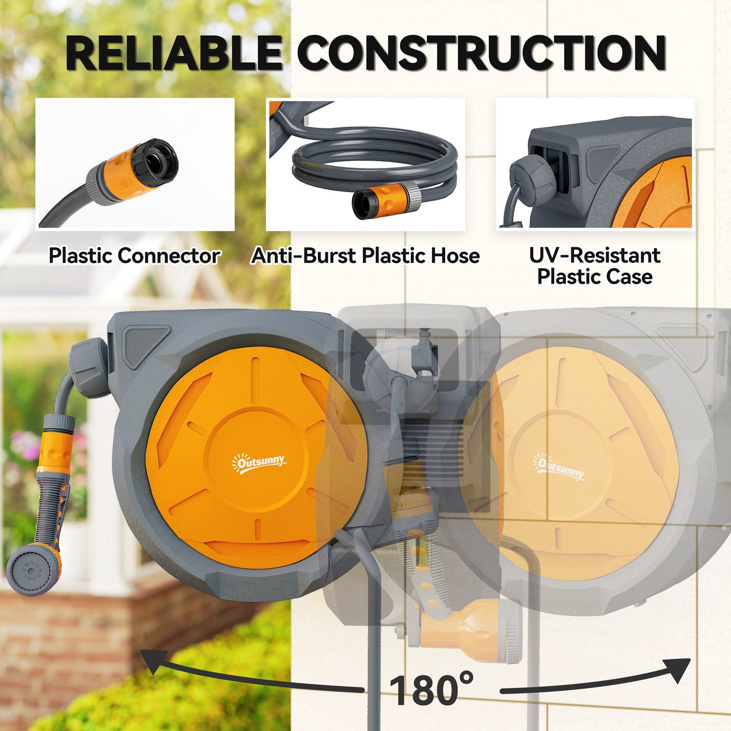 Retractable Hose Reel Wall Mounted