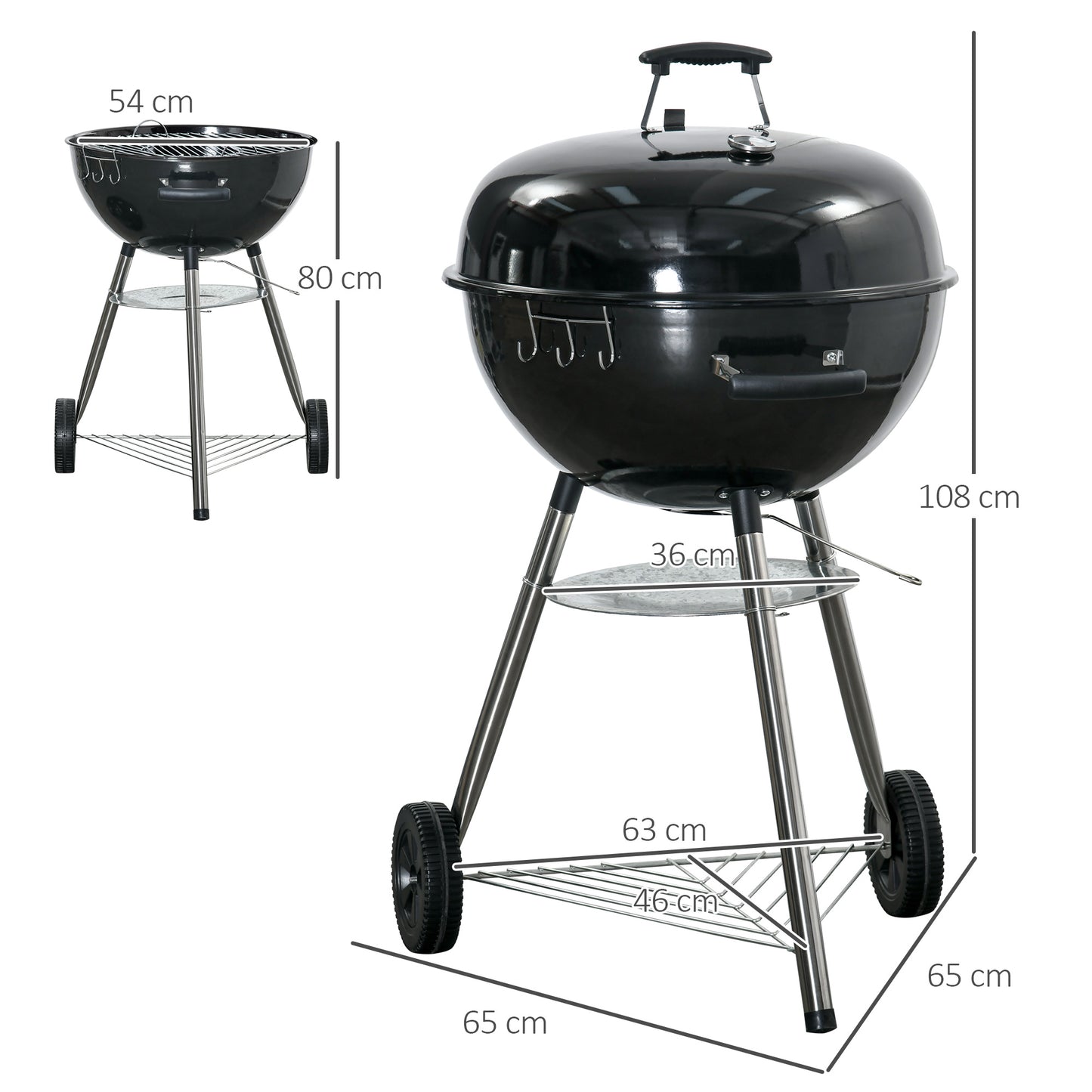Portable Kettle Charcoal Grill
