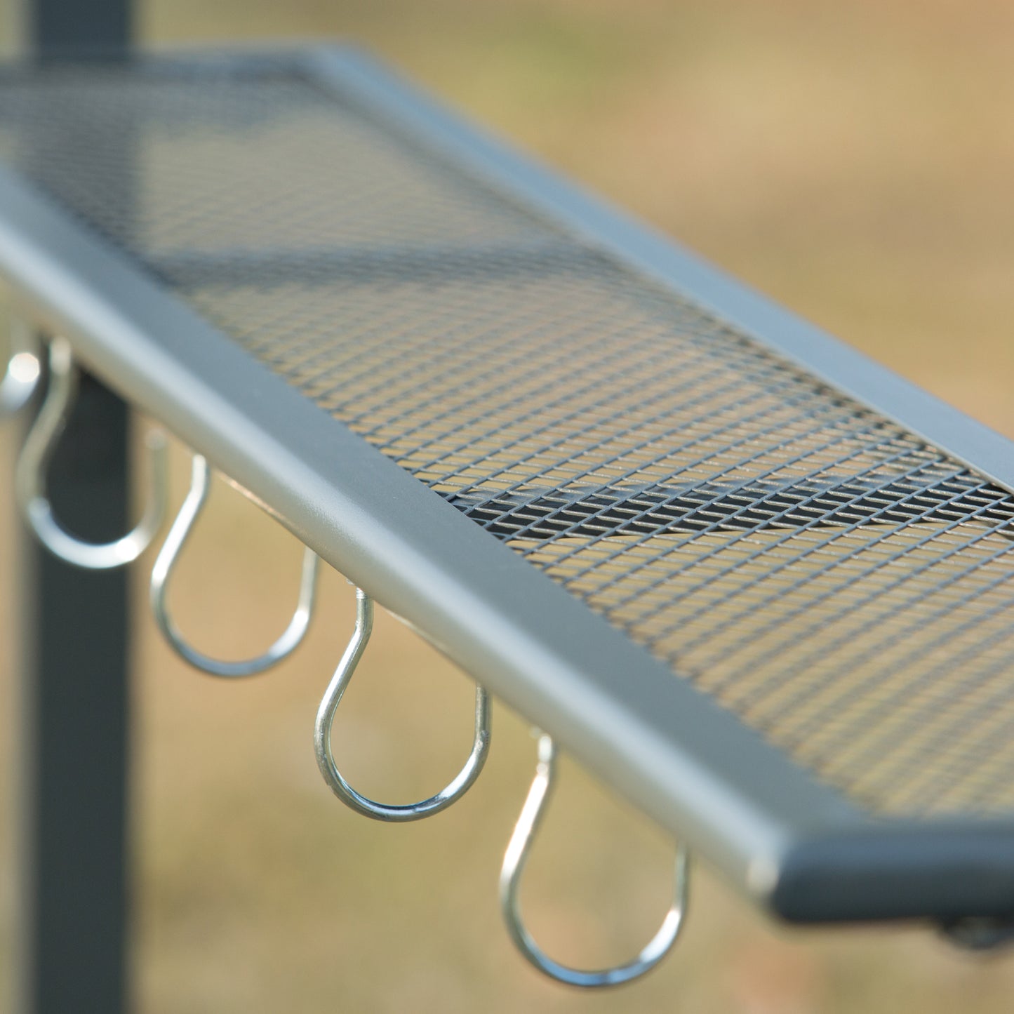 2.2 x 1.4m BBQ Shelter, Outdoor Grill Gazebo Canopy with Shelves