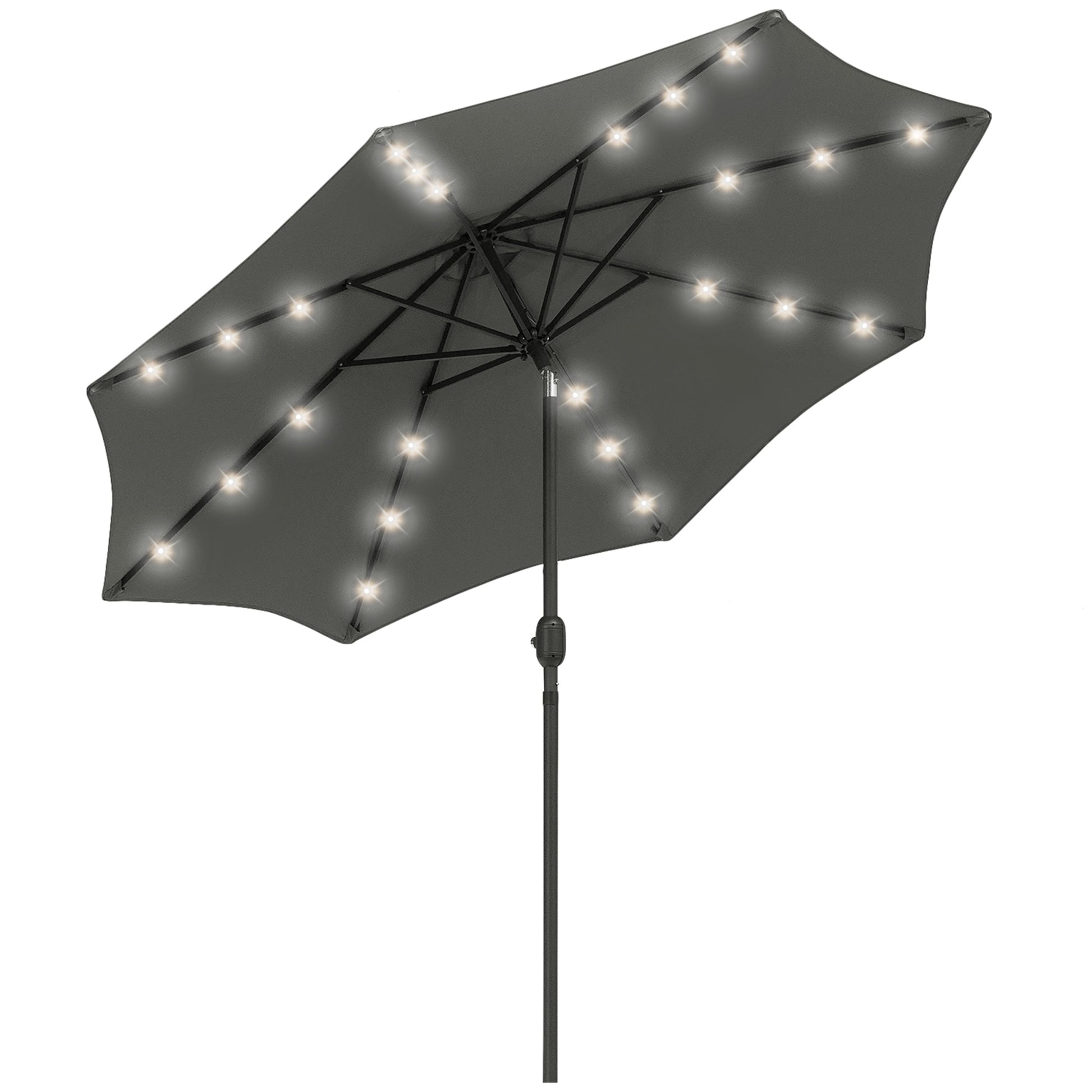 2.7m Patio Garden Umbrella Outdoor Parasol with Tilt Crank (3)