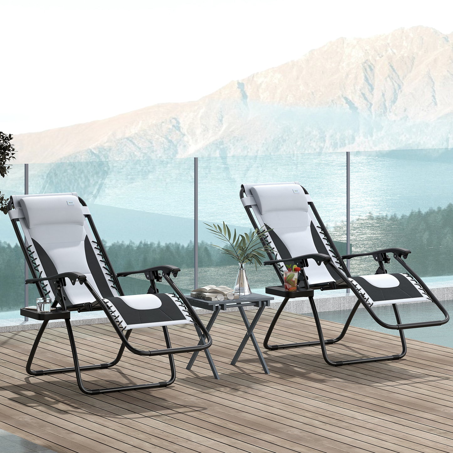Zero Gravity Lounger Chair Set of 2 (1)