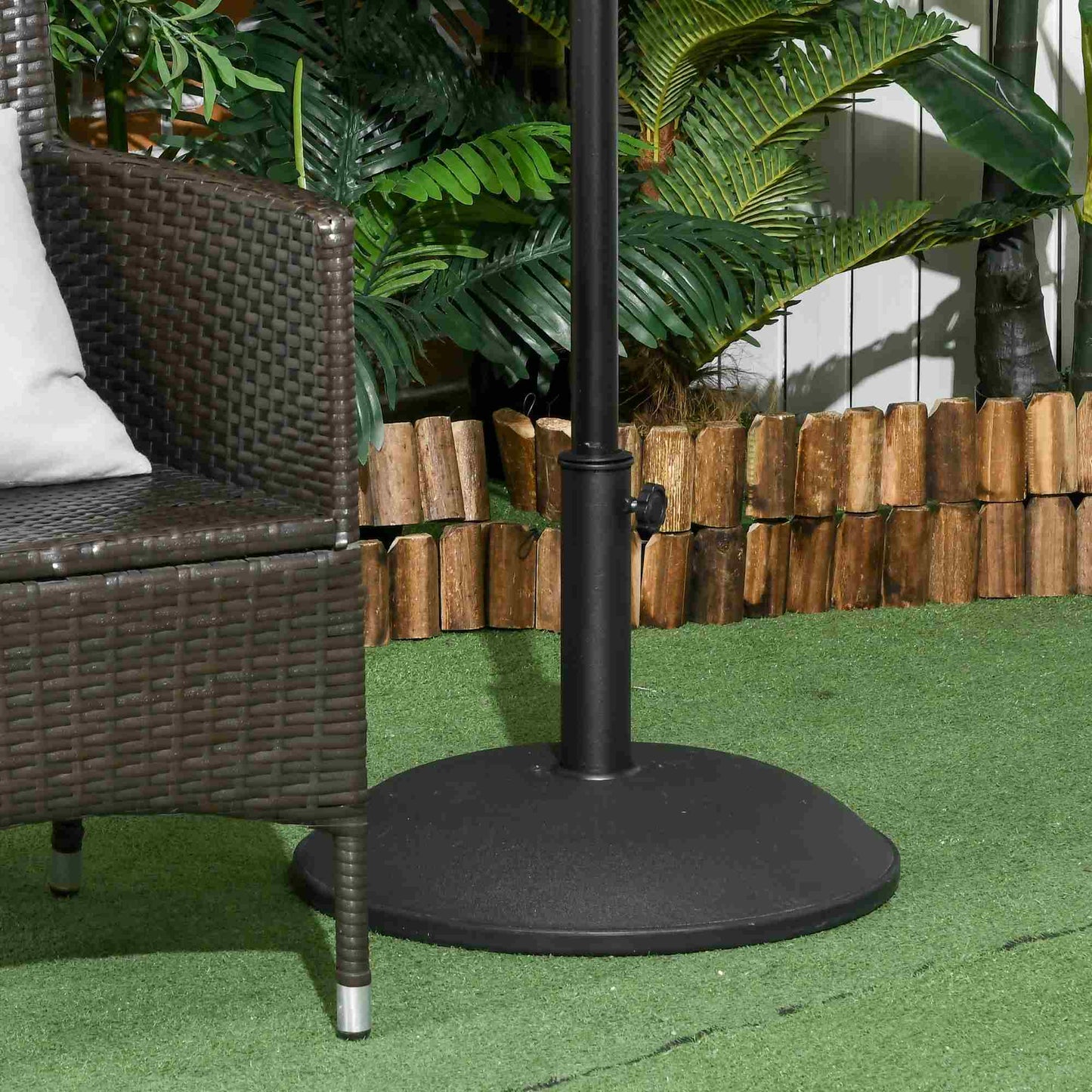 Heavy Duty Cement Parasol Base 20kg Round Patio Umbrella Stand