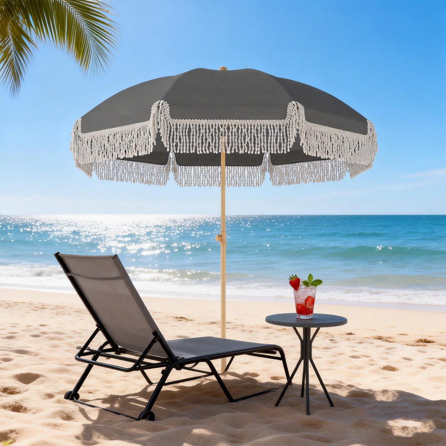 1.7 m Beach Umbrella with Sand Anchor