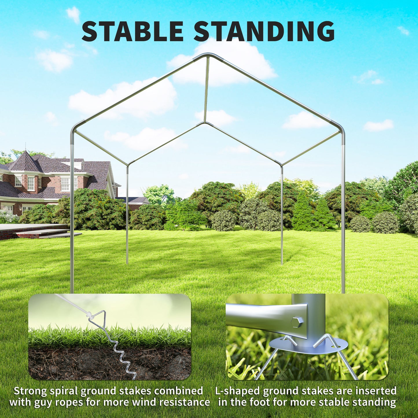 3 x 3 m Party Tent, Outdoor Canopy Tent Shelter