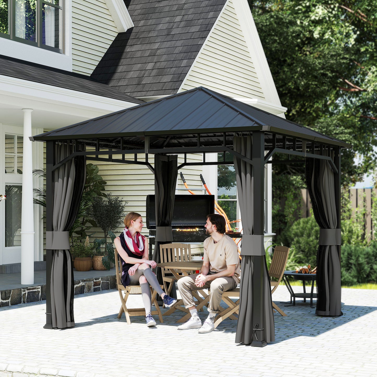 3 x 3(m) Hardtop Gazebo with Galvanised Steel Roof