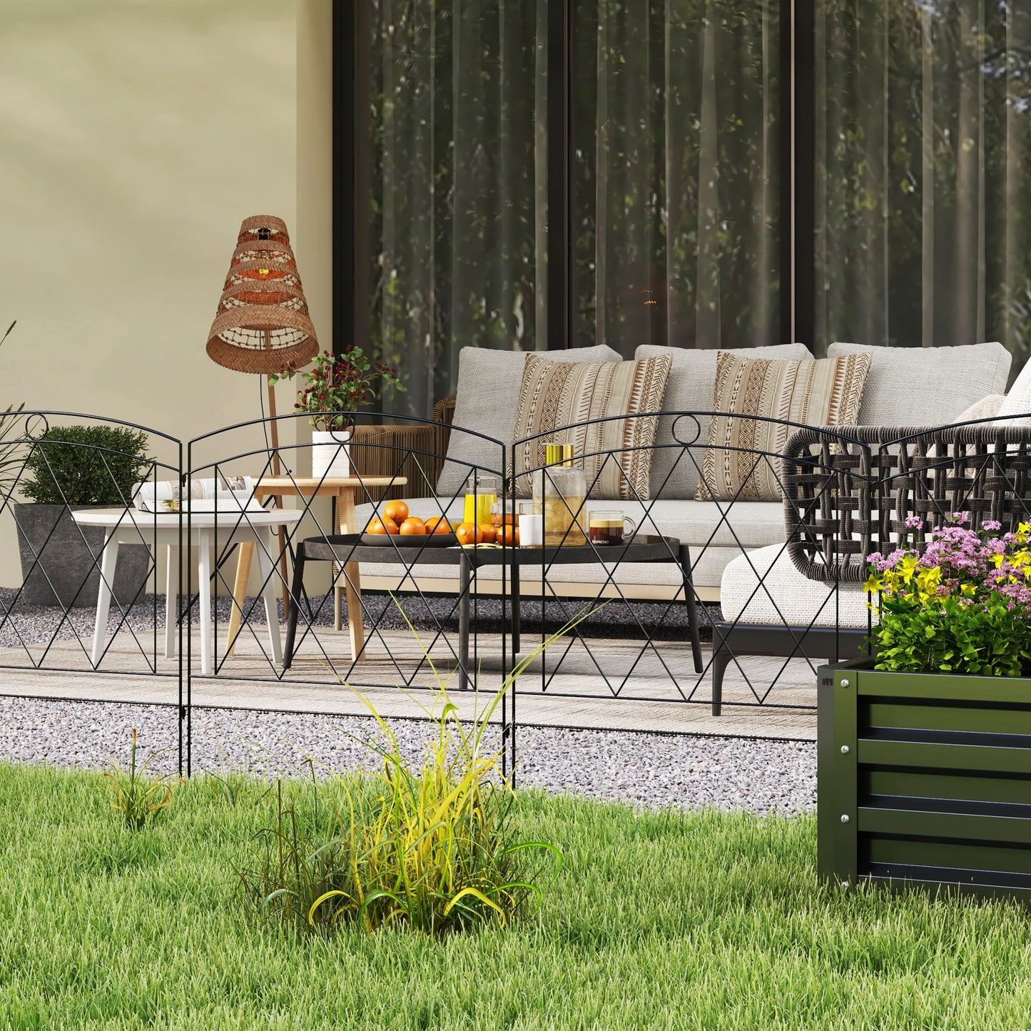 Metal Decorative Outdoor Picket Fence Panels