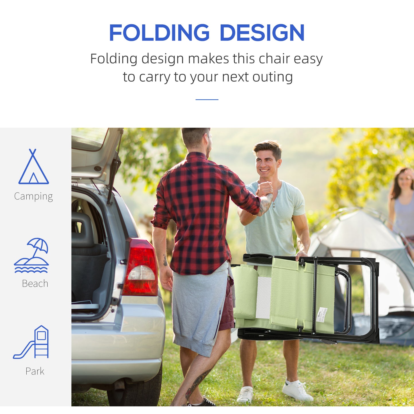 Folding Garden Chairs Set of 2