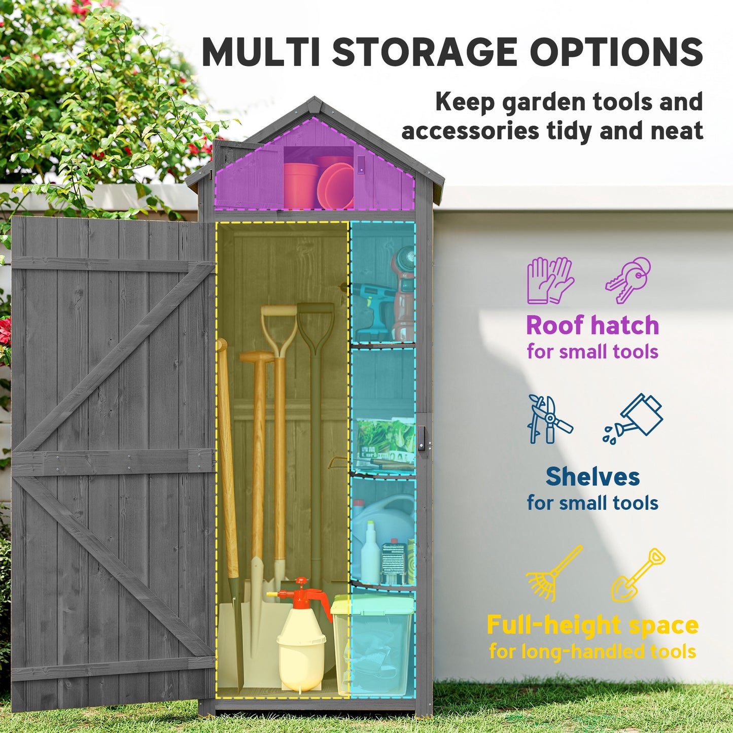 Wooden Garden Shed, Utility Outdoor Small Shed