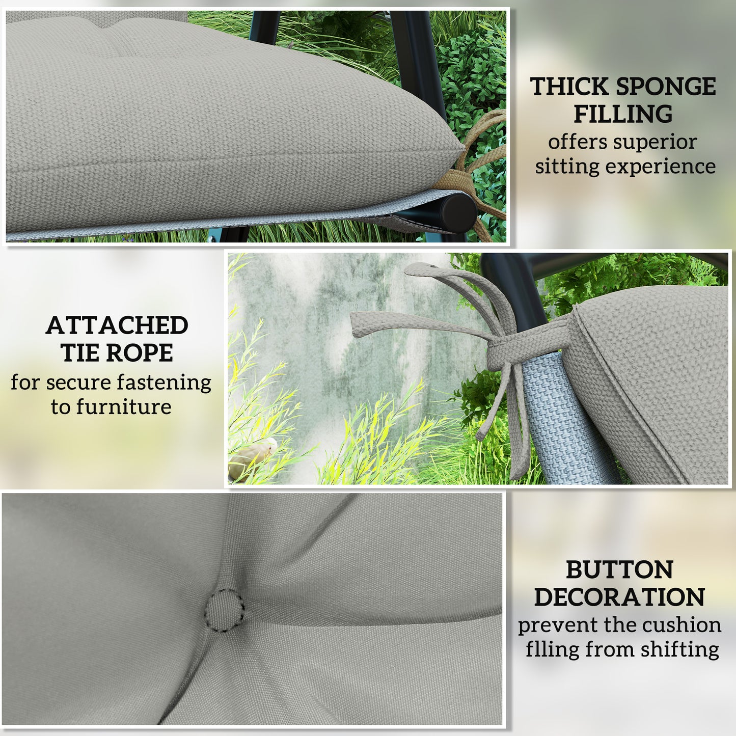 Set of Two Outdoor Seat Cushions